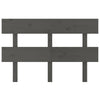 Bed Headboard Grey 144x3x81 cm Solid Wood Pine
