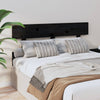 Bed Headboard Black 144x3x81 cm Solid Wood Pine