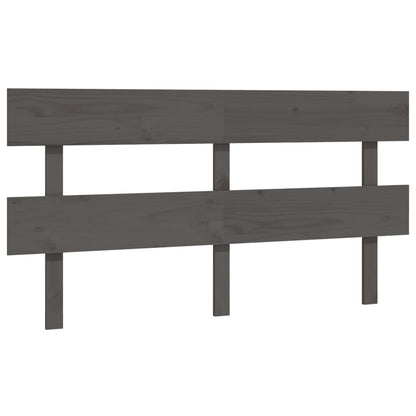 Bed Headboard Grey 154x3x81 cm Solid Wood Pine