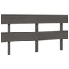 Bed Headboard Grey 154x3x81 cm Solid Wood Pine