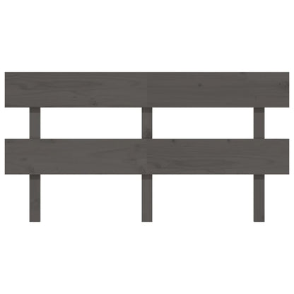 Bed Headboard Grey 154x3x81 cm Solid Wood Pine