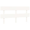Bed Headboard White 164x3x81 cm Solid Wood Pine