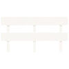 Bed Headboard White 164x3x81 cm Solid Wood Pine