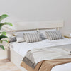 Bed Headboard White 164x3x81 cm Solid Wood Pine