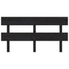 Bed Headboard Black 164x3x81 cm Solid Wood Pine
