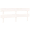 Bed Headboard White 184x3x81 cm Solid Wood Pine