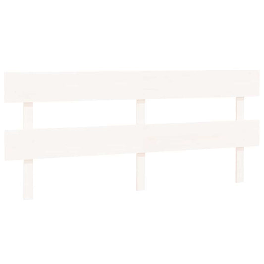 Bed Headboard | White | Solid Pine Wood | Standard | Decorative Inlays