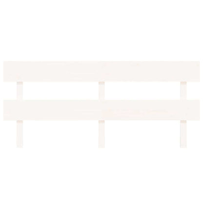 Bed Headboard White 204x3x81 cm Solid Wood Pine