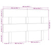 Bed Headboard White 204x3x81 cm Solid Wood Pine