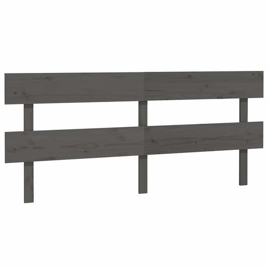 Bed Headboard | Grey | Solid pine wood | Full Size | Decorative Inlays