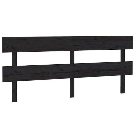 Bed Headboard | Black | Solid Pine Wood | Standard |  Stylish Design