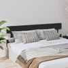Bed Headboard Black 204x3x81 cm Solid Wood Pine
