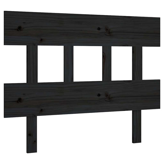 Bed Headboard | Black | Solid pine wood | Medium | Stylish Look