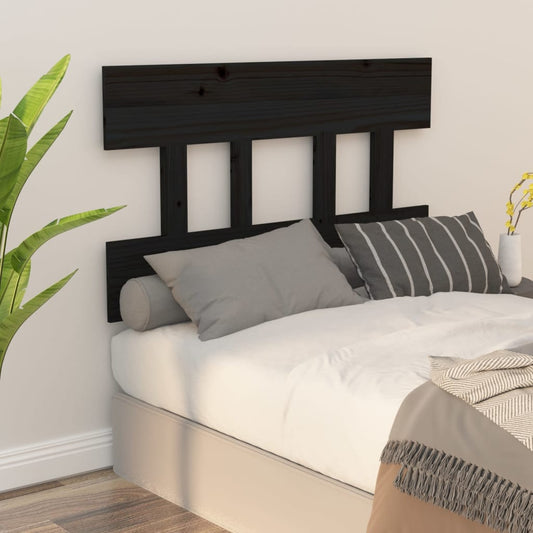 Bed Headboard | Black | Solid pine wood | Medium | Stylish Look