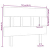 Bed Headboard Grey 93.5x3x81 cm Solid Wood Pine