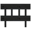 Bed Headboard Black 93.5x3x81 cm Solid Wood Pine