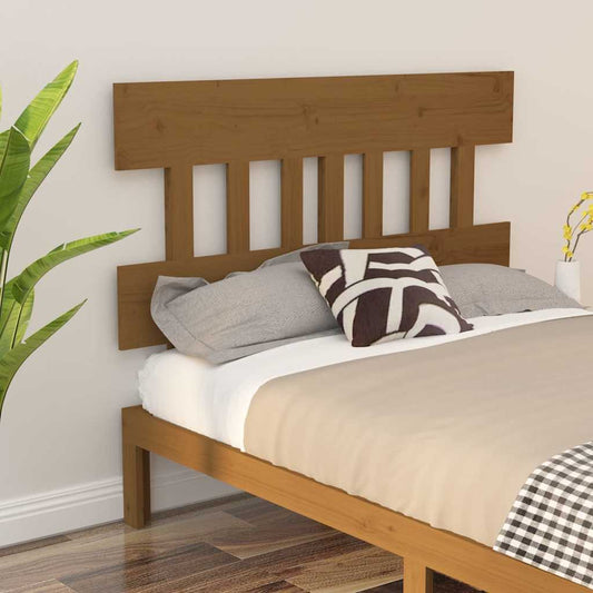 Bed Headboard | Honey brown | Solid pine wood | 138.5 x 3 x 81 cm