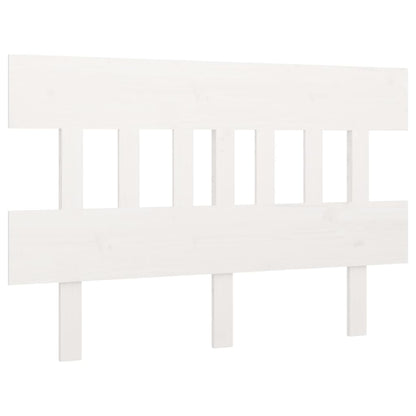 Bed Headboard White 143.5x3x81 cm Solid Wood Pine