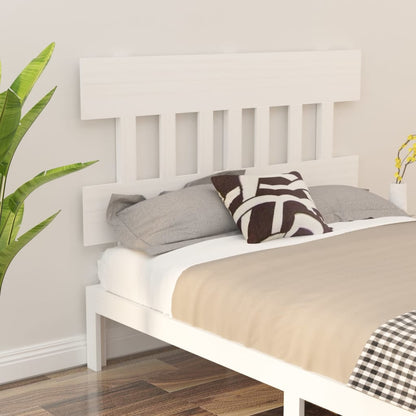 Bed Headboard White 143.5x3x81 cm Solid Wood Pine