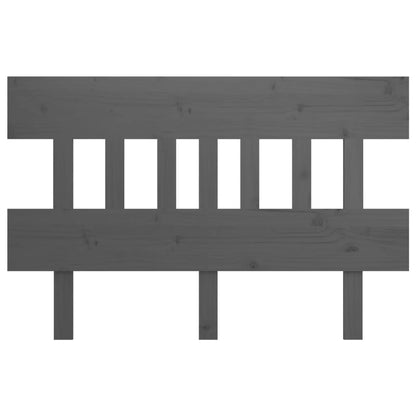 Bed Headboard Grey 143.5x3x81 cm Solid Wood Pine