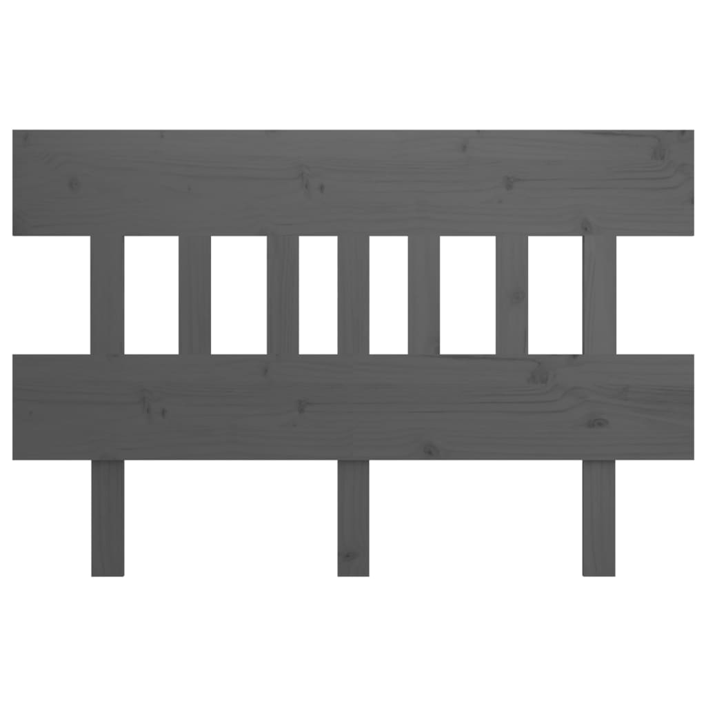 Bed Headboard | Grey | Solid pine wood | 163.5 x 3 x 81 cm