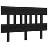 Bed Headboard Black 163.5x3x81 cm Solid Wood Pine