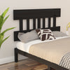 Bed Headboard Black 163.5x3x81 cm Solid Wood Pine