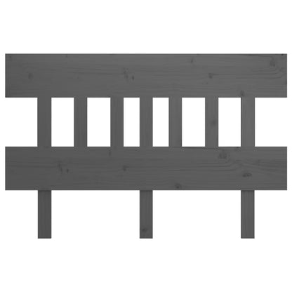 Bed Headboard Grey 183.5x3x81 cm Solid Wood Pine