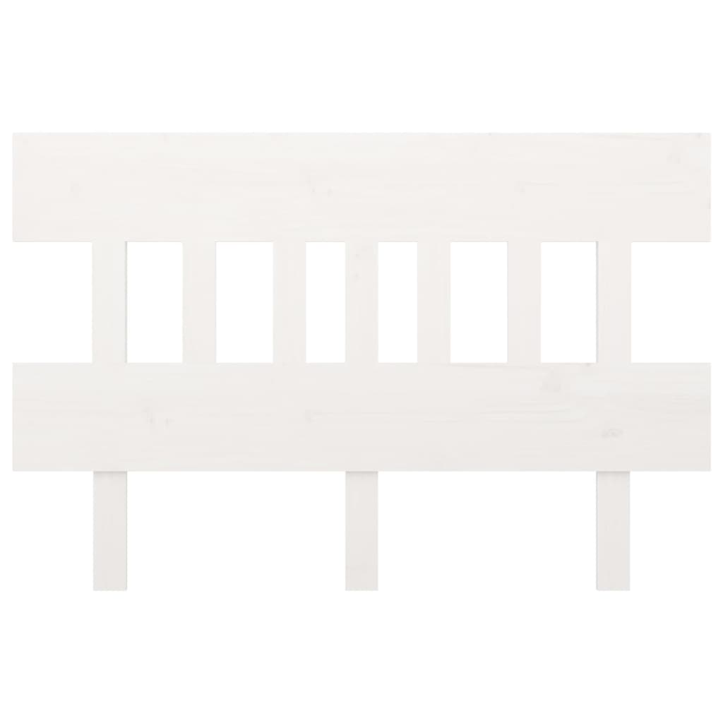 Bed Headboard White 203.5x3x81 cm Solid Wood Pine