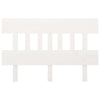Bed Headboard White 203.5x3x81 cm Solid Wood Pine