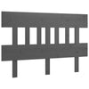 Bed Headboard Grey 203.5x3x81 cm Solid Wood Pine