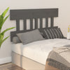 Bed Headboard Grey 203.5x3x81 cm Solid Wood Pine