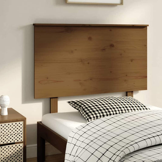 Bed Headboard | Honey Brown | Solid Pine Wood | 104 cm by 82.5 cm