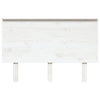 Bed Headboard White 124x6x82.5 cm Solid Wood Pine