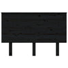 Bed Headboard Black 124x6x82.5 cm Solid Wood Pine