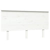 Bed Headboard White 144x6x82.5 cm Solid Wood Pine