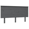 Bed Headboard Grey 144x6x82.5 cm Solid Wood Pine
