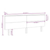 Bed Headboard 184x6x82.5 cm Solid Wood Pine