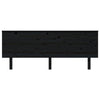 Bed Headboard Black 204x6x82.5 cm Solid Wood Pine