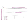 Bed Headboard Black 204x6x82.5 cm Solid Wood Pine