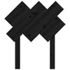 Bed Headboard Black 72.5x3x81 cm Solid Wood Pine
