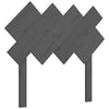 Bed Headboard Grey 92x3x81 cm Solid Wood Pine