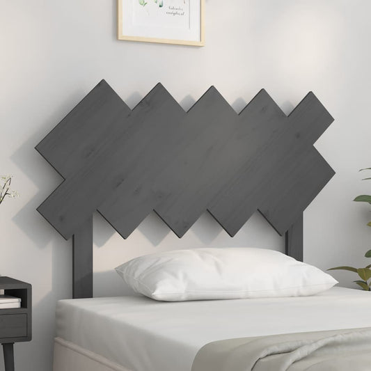 Bed Headboard | Grey | Solid Pine Wood | 104 cm width | Durable