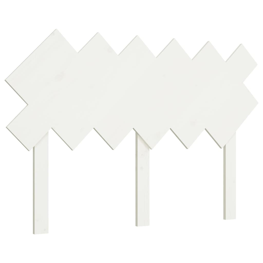 Bed Headboard | White | Solid pinewood | Standard | Decorative Inlays