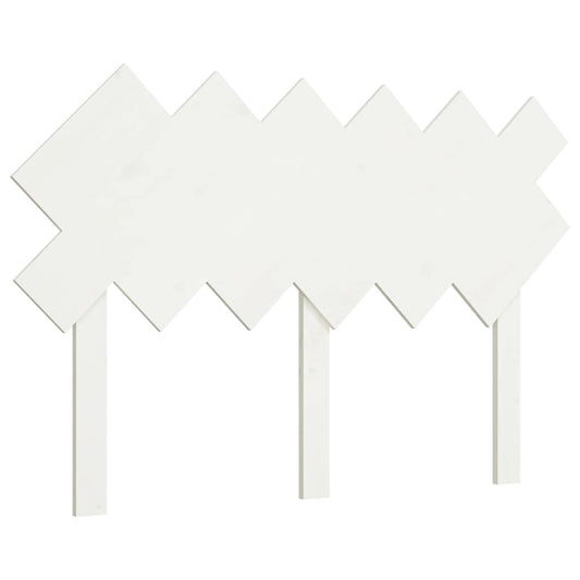 Bed Headboard White 122.5x3x80.5 cm Solid Wood Pine