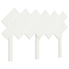 Bed Headboard White 122.5x3x80.5 cm Solid Wood Pine