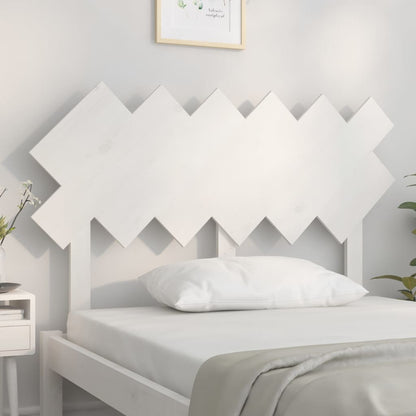 Bed Headboard | White | Solid pinewood | Standard | Decorative Inlays