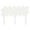 Bed Headboard White 122.5x3x80.5 cm Solid Wood Pine
