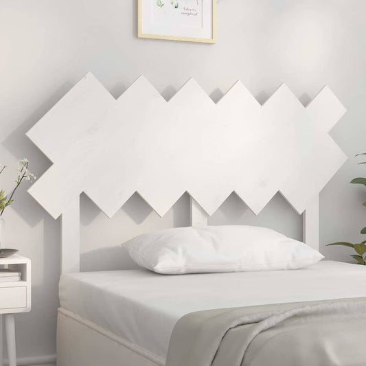 Bed Headboard White 122.5x3x80.5 cm Solid Wood Pine