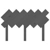 Bed Headboard Grey 122.5x3x80.5 cm Solid Wood Pine